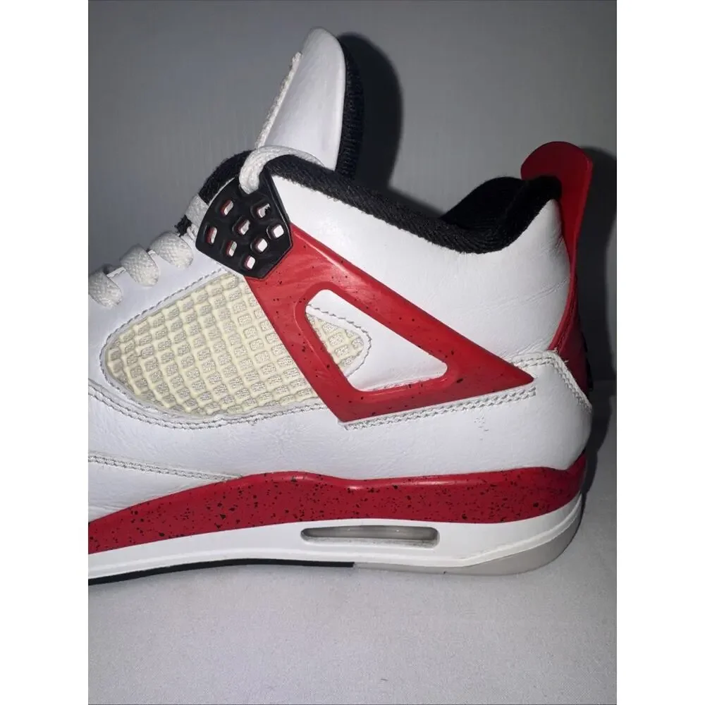 Nike Air Jordan 4 IV Retro Red Cement Mens Size 11 White Fire Black DH6927-161
